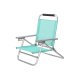 SONGMICS GCB065C01 b�rbar strandstol, m. arml�n, 4 pos. rygl�n, sammenklappelig - gr�n stof og aluminium