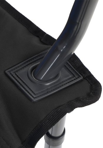 SONGMICS GCB06BU campingstol, m. arml�n, kopholder, foldbar - bl� stof og gr� st�l