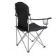SONGMICS GCB08BK campingstol, m. arml�n, kopholder, foldbar - sort stof og st�l (s�t med 2)
