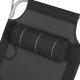 SONGMICS GCB192B01 solseng, m. nakkest�tte, justerbar rygl�n, solsk�rm, foldbar - sort stof og st�l (53x193)