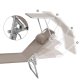 SONGMICS liggestol, solseng, hvilestol, med nakkest�tte, justerbar rygl�n, solsk�rm, let, foldbar, 53 x 193 x 29,5 cm, lasteevne 150 kg, til haven, taupe GCB192K01