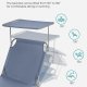 SONGMICS liggestol, foldbar liggestol, solseng, 193 x 53 x 29 cm, maks. belastning 150 kg, med solsk�rm, nakkest�tte, justerbar rygl�n, l�nestol til terrasse, pool, have, bl� GCB192Q01