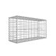 SONGMICS Gabionkurv, Metal Gabionbur med 5 x 10 cm net til sten, Galvaniseret, Havedekorationsv�gskillev�g, 100 x 50 x 30 cm, S�lv GGB153