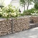SONGMICS Gabionkurv, Metal Gabionbur med 5 x 10 cm net til sten, Galvaniseret, Havedekorationsv�gskillev�g, 100 x 50 x 30 cm, S�lv GGB153