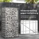 SONGMICS Gabionkurv, Metal Gabionbur med 5 x 10 cm net til sten, Galvaniseret, Havedekorationsv�gskillev�g, 100 x 50 x 30 cm, S�lv GGB153