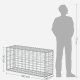 SONGMICS Gabionkurv, Metal Gabionbur med 5 x 10 cm net til sten, Galvaniseret, Havedekorationsv�gskillev�g, 100 x 50 x 30 cm, S�lv GGB153