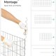 SONGMICS Gabionkurv, Metal Gabionbur med 5 x 10 cm net til sten, Galvaniseret, Havedekorationsv�gskillev�g, 100 x 50 x 30 cm, S�lv GGB153