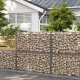 SONGMICS Gabionkurv, Metal Gabionbur med 5 x 10 cm net til sten, Galvaniseret, Havedekorationsv�gskillev�g, 100 x 50 x 30 cm, S�lv GGB153