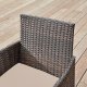 SONGMICS GGF004K05 Balkon Havem�bels�t PE Polyrattan Lounges�t Havem�bler Udend�rs til Terrasse Balkon Have Brun Taupe