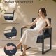 SONGMICS GGF010B01 udend�rs lounges�t, m. 1 sidebord, 2 stole, hynder - glas, sort polyrattan og st�l (s�t med 3)