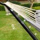 SONGMICS H�ngek�je med Stativ, 210 x 150 cm H�ngek�je, 5 Justerbare H�jder, B�rbar H�ngek�je med Metalramme, Belastningskapacitet 240 kg, Terrasse, Have, Veranda, Sort Stativ og Gr� H�ngek�je GHS001G01