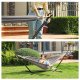 SONGMICS H�ngek�je med Stativ, 210 x 150 cm H�ngek�je, 5 Justerbare H�jder, B�rbar H�ngek�je med Metalramme, Belastningskapacitet 240 kg, Terrasse, Have, Veranda, Sort Stativ og Gr� H�ngek�je GHS001G01
