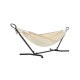 SONGMICS H�ngek�je med Stativ, 210 x 150 cm H�ngek�je, 5 Justerbare H�jder, B�rbar H�ngek�je med Metalramme, Belastningskapacitet 240 kg, Terrasse, Have, Veranda, Sort Stativ og Beige H�ngek�je GHS001M01