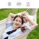 SONGMICS H�ngek�je med Stativ, 210 x 150 cm H�ngek�je, 5 Justerbare H�jder, B�rbar H�ngek�je med Metalramme, Belastningskapacitet 240 kg, Terrasse, Have, Veranda, Sort Stativ og Beige H�ngek�je GHS001M01