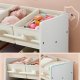 SONGMICS Leget�jsorganisator, B�rneleget�jshylde med 9 kasser af ikke-v�vet stof, til b�rnev�relse og legerum, Rummelig, 29,5 x 62,5 x 60 cm, Cloud White GKR033W10