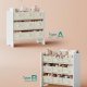 SONGMICS Leget�jsorganisator, B�rneleget�jshylde med 9 kasser af ikke-v�vet stof, til b�rnev�relse og legerum, Rummelig, 29,5 x 62,5 x 60 cm, Cloud White GKR033W10