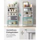 SONGMICS 5-etagers reol, st�lreol til opbevaring, boltl�s montering, til garage, skur, lasteevne 650 kg, 30 x 75 x 150 cm, s�lv GLR030E01