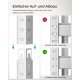 SONGMICS 5-etagers reol, st�lreol til opbevaring, boltl�s montering, til garage, skur, lasteevne 650 kg, 30 x 75 x 150 cm, s�lv GLR030E01