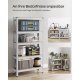 SONGMICS 5-etagers reol, st�lreol til opbevaring, boltl�s montering, til garage, skur, lasteevne 650 kg, 30 x 75 x 150 cm, s�lv GLR030E01