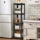 SONGMICS reol, 37 x 37 x 150 cm, 400 kg lasteevne (80 kg pr. hylde), industriel, justerbare opbevaringshylder, til stue, k�kken, garage, rustik brun og sort GLR037B01