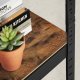 SONGMICS reol, 37 x 37 x 150 cm, 400 kg lasteevne (80 kg pr. hylde), industriel, justerbare opbevaringshylder, til stue, k�kken, garage, rustik brun og sort GLR037B01