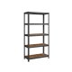 SONGMICS reol, 40 x 90 x 180 cm, 875 kg lasteevne (175 kg pr. hylde), industriel, justerbare opbevaringshylder, til stue, k�kken, garage, rustik brun og sort GLR040B11