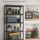 SONGMICS reol, 40 x 90 x 180 cm, 875 kg lasteevne (175 kg pr. hylde), industriel, justerbare opbevaringshylder, til stue, k�kken, garage, rustik brun og sort GLR040B11