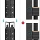 SONGMICS 5-etagers kraftige reoler, s�t med 2 st�lreoler til opbevaring, boltl�s montering, til garage, skur, lasteevne 740 kg pr. stk., 41 x 89 x 190 cm, sort GLR042B01