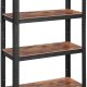 SONGMICS reol, 40 x 80 x 160 cm, 520 kg lasteevne (130 kg pr. hylde), industriel, justerbare opbevaringshylder, til stue, k�kken, garage, rustik brun og sort GLR044B11