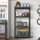 SONGMICS reol, 40 x 80 x 160 cm, 520 kg lasteevne (130 kg pr. hylde), industriel, justerbare opbevaringshylder, til stue, k�kken, garage, rustik brun og sort GLR044B11