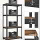 SONGMICS reol, 40 x 80 x 160 cm, 520 kg lasteevne (130 kg pr. hylde), industriel, justerbare opbevaringshylder, til stue, k�kken, garage, rustik brun og sort GLR044B11