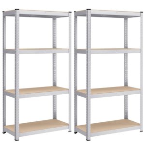 S�t med 2 st�lhylder og MDF-plader med mulighed for opdeling, h�jdejustering hver 3 cm, forst�rkninger og beskyttende benbetr�k