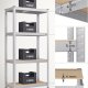 S�t med 2 st�lhylder og MDF-plader med mulighed for opdeling, h�jdejustering hver 3 cm, forst�rkninger og beskyttende benbetr�k