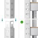 S�t med 2 st�lhylder og MDF-plader med mulighed for opdeling, h�jdejustering hver 3 cm, forst�rkninger og beskyttende benbetr�k