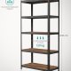 SONGMICS reol, 50 x 100 x 200 cm, 875 kg lasteevne (175 kg pr. hylde), industriel, justerbare opbevaringshylder, til stue, k�kken, garage, rustik brun og sort GLR050B11