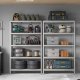 SONGMICS 5-etagers reol, st�lreol til opbevaring, v�rkt�jsfri montering, til garage, skur, lasteevne 875 kg, 60 x 120 x 200 cm, s�lv GLR060E01