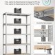 SONGMICS 5-etagers reol, st�lreol til opbevaring, v�rkt�jsfri montering, til garage, skur, lasteevne 875 kg, 60 x 120 x 200 cm, s�lv GLR060E01