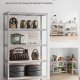 SONGMICS 5-etagers reol, st�lreol til opbevaring, v�rkt�jsfri montering, til garage, skur, lasteevne 875 kg, 60 x 120 x 200 cm, s�lv GLR060E01