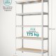 SONGMICS 5-etagers reol, st�lreol til opbevaring, v�rkt�jsfri montering, til garage, skur, lasteevne 875 kg, 60 x 120 x 200 cm, s�lv GLR060E01