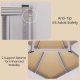SONGMICS GLR080E01 Hj�rnereol 5 niveauer, kraftig hylde, metal, opbevaringshylde til garage, opbevaringsrum, k�lderhylde, s�t med 1 (180 x 70 x 40 x 43 cm, maksimal belastning 875 kg, s�lv/naturbeige)