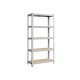 SONGMICS 5-etagers reol, st�lreol til opbevaring, v�rkt�jsfri montering, til garage, skur, lasteevne 875 kg, 40 x 90 x 180 cm, s�lv GLR40SV