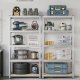 SONGMICS 5-etagers reol, st�lreol til opbevaring, v�rkt�jsfri montering, til garage, skur, lasteevne 875 kg, 40 x 90 x 180 cm, s�lv GLR40SV