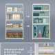 SONGMICS Robuste Opbevaringsreoler, S�t med 2, Garagereol, 40 x 90 x 180 cm, Underst�tter op til 875 kg, Nem Montering, Opbevaringsreol, Justerbare Hylder, S�lv GLR455E01