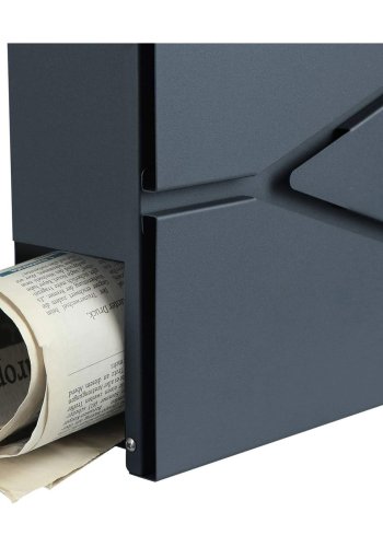 SONGMICS GMB051G02 v�gmonteret postkasse, l�sbar - antracitgr� st�l GMB051G02