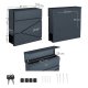 SONGMICS GMB051G02 v�gmonteret postkasse, l�sbar - antracitgr� st�l GMB051G02