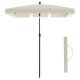 SONGMICS GPU025M01 parasoll, rektangul�r, med UPF 50+ beskyttelse, vippbar solskjerm, b�reveske, uten fot - beige PA og st�l (2x1,25m)