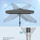 SONGMICS 2 x 1,5 m terrasseparasoll, rektangul�r hageparasoll, UPF 50+, 30&deg; vipp i 2 retninger, for hage, terrasse, base ikke inkludert, gr� GPU048G01