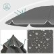 SONGMICS GPU060G01 strandparasol, m. UPF 50+, solbeskyttelse, vippemekanisme, b�retaske, b�rbar, ottekantet - gr� polyester og jern
