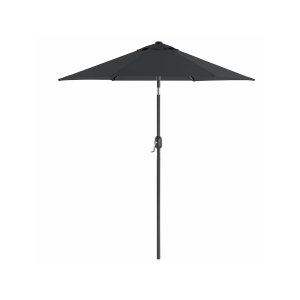 SONGMICS GPU202G01 parasoll, med UPF 50+, solseil, 30&deg; tilt, h�ndsveiv, uten fot - gr� polyester og st�l