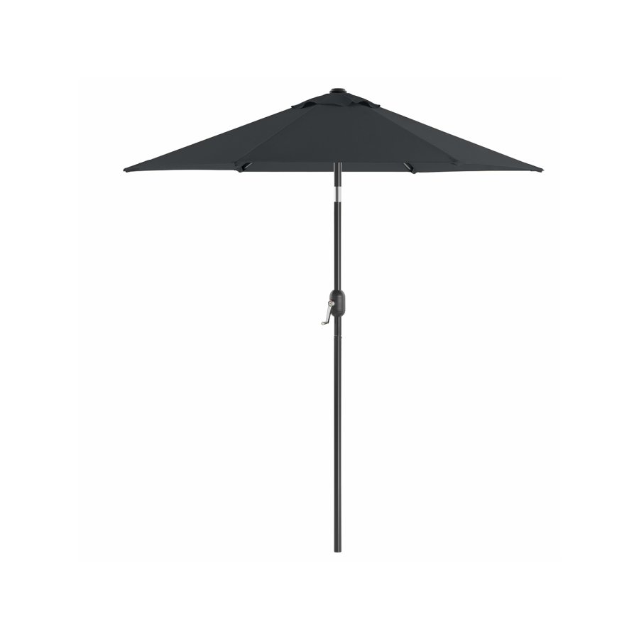 SONGMICS GPU202G01 parasoll, med UPF 50+, solseil, 30&deg; tilt, h�ndsveiv, uten fot - gr� polyester og st�l